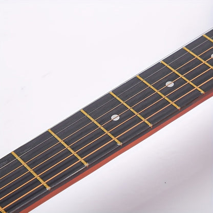 Complete 38-Inch Acoustic Guitar for New Players, Ideal for Beginners, Comes with Guitar Strings, Carrying Bag, Capo, Finger Picks, And More. Perfect As a Christmas Present detail image - detail view 5