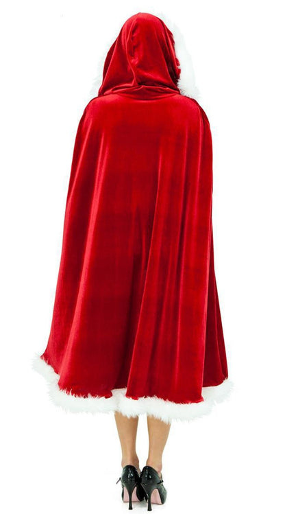 Costume Accessories - Christmas Red Cape Cloak for Adults Unisex Knit Stretch Vampire Cape - product detail view 11