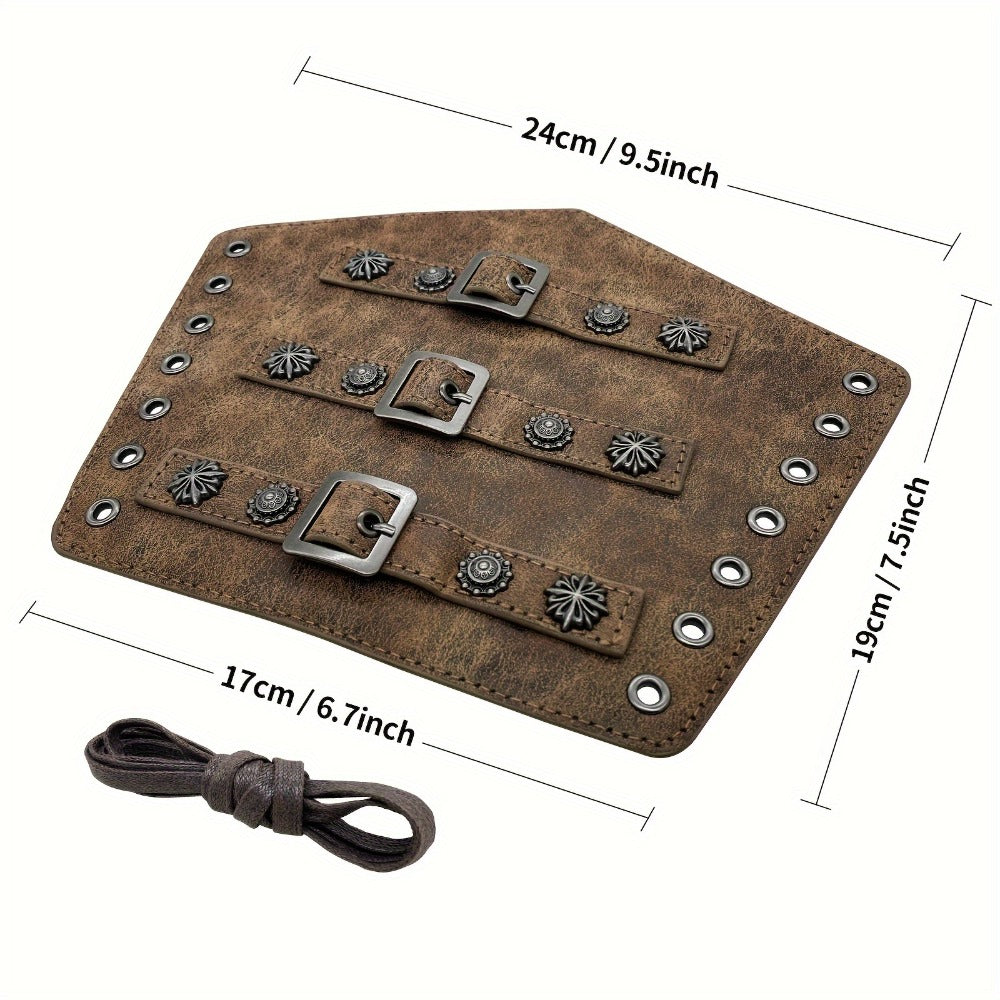 Costume Accessories - Medieval Knight Wrist Guards Handcrafted Cosplay Armor Bracers Halloween - product detail view 2