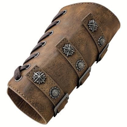Costume Accessories - Medieval Knight Wrist Guards Handcrafted Cosplay Armor Bracers Halloween - product detail view 7