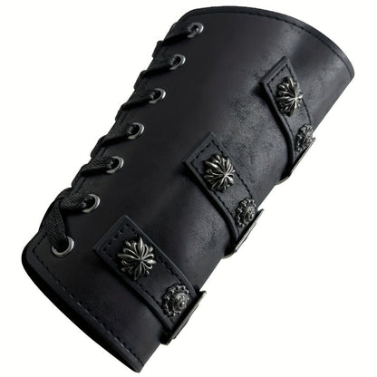 Costume Accessories - Medieval Knight Wrist Guards Handcrafted Cosplay Armor Bracers Halloween - product detail view 8