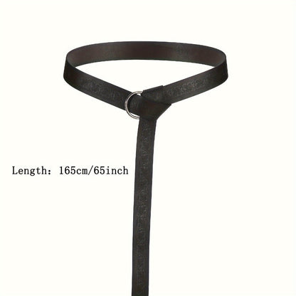 Costume Belt Set - Renaissance 5pcs | Medieval Viking Embossed Faux Leather with Pouches - product detail view 4