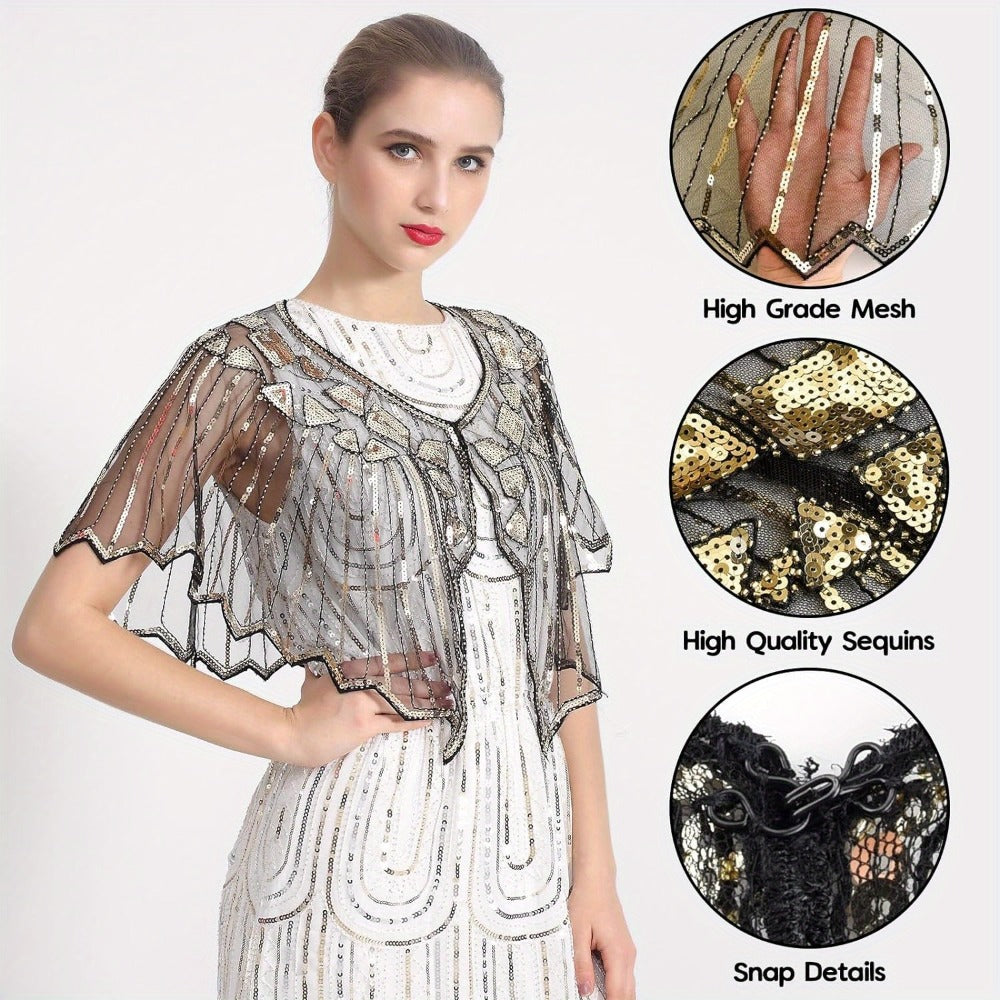 Costume Hair Accessories - Flapper Headband Set 10PCS 1920s Gatsby Roaring 20s Art Deco Vintage for - product detail view 4