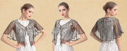 Costume Hair Accessories - Flapper Headband Set 10PCS 1920s Gatsby Roaring 20s Art Deco Vintage for - product detail view 15
