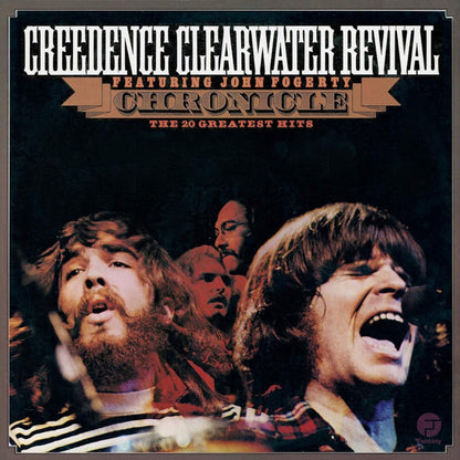 Creedence Clearwater Revival Chronicle CD cover featuring band portraits and 20 Greatest Hits title