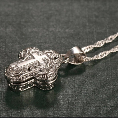 Cross Necklace - Pendant for Women Vintage Bohemian Religious Statement Layered Chain - main product view
