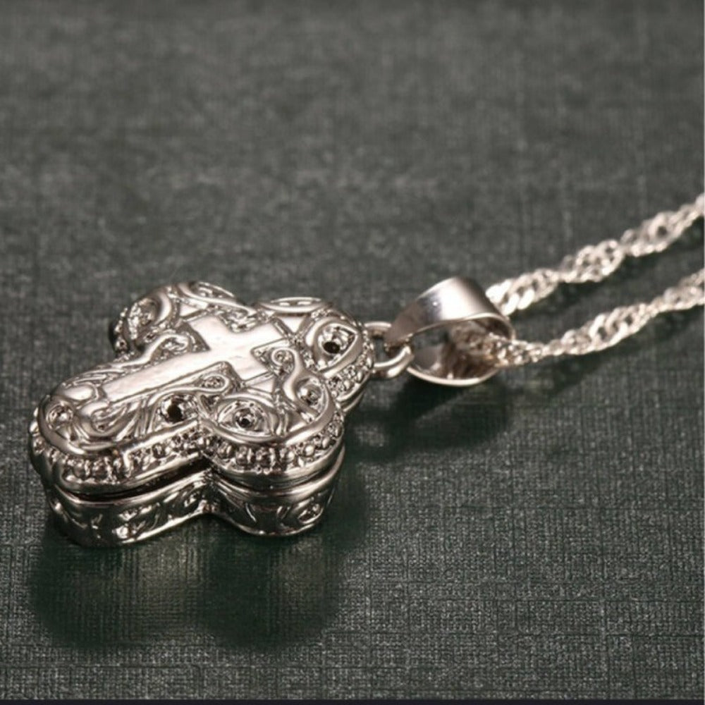 Cross Necklace - Pendant for Women Vintage Bohemian Religious Statement Layered Chain - product detail view 3