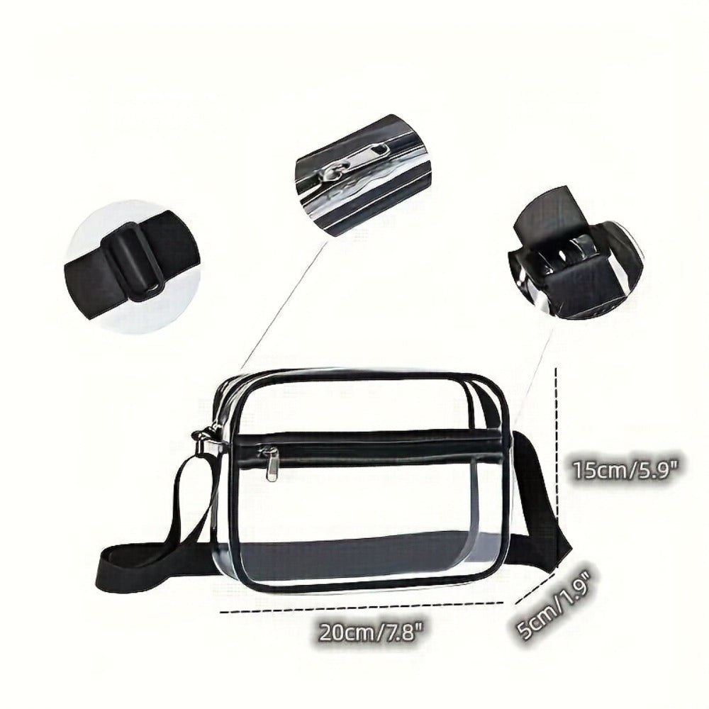 Crossbody Bag for Women – PVC, Clear, Transparent, Adjustable Strap – detail view 3