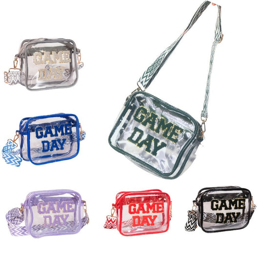 Crossbody Bag for Women – PVC, Clear, Transparent – front view
