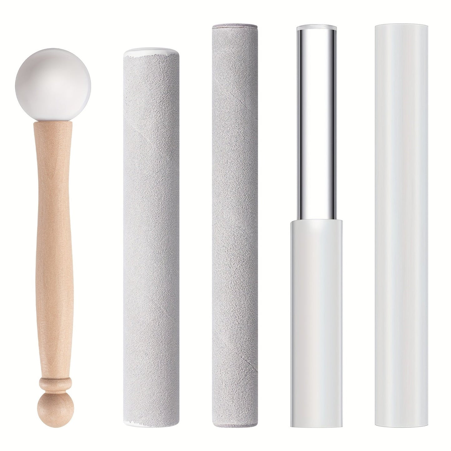 Crystal Singing Bowl Mallet Set shown in the 5 PCs option