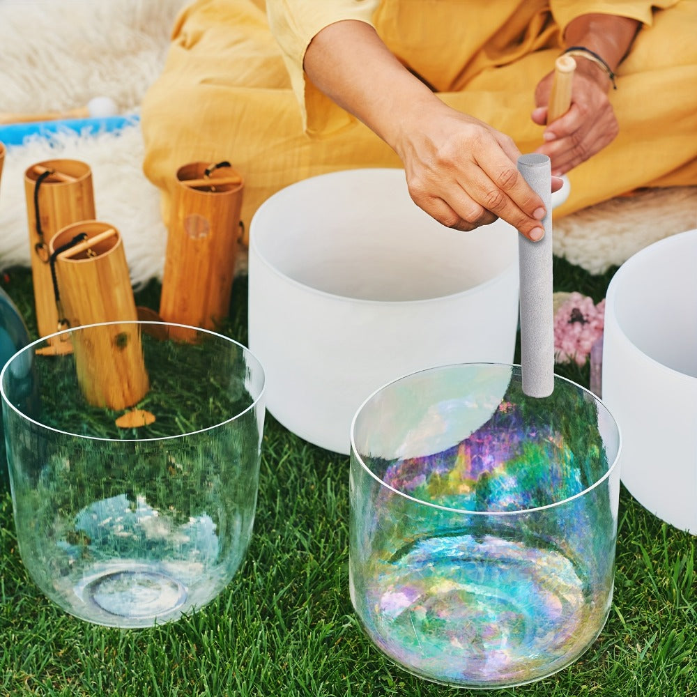 Crystal Singing Bowl Mallet Set, 5-Piece Percussion Striker Kit detail image - detail view 6