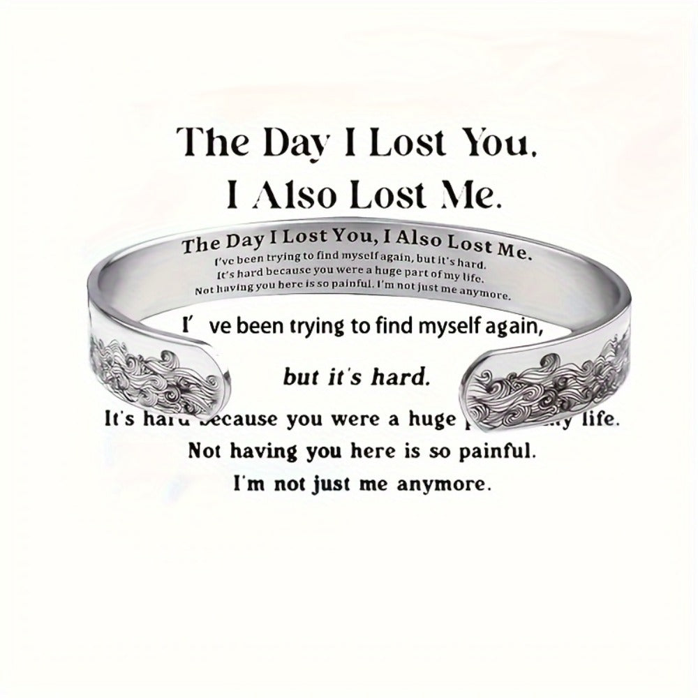 Cuff Bracelet - Pet Memorial for Women - Adjustable C-Shape Open , Sympathy Gift for Loss - main product view