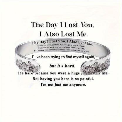 Cuff Bracelet - Pet Memorial for Women - Adjustable C-Shape Open , Sympathy Gift for Loss - main product view