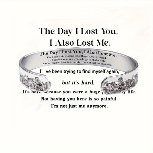Cuff Bracelet - Pet Memorial for Women - Adjustable C-Shape Open , Sympathy Gift for Loss - main product view