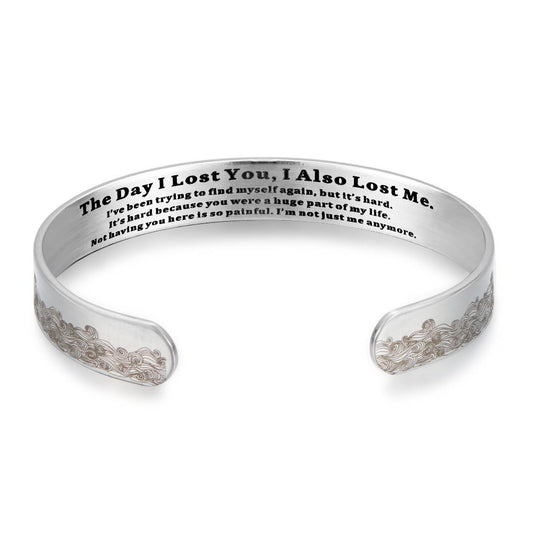 Cuff Bracelet - Pet Memorial for Women - Adjustable C-Shape Open , Sympathy Gift for Loss - product detail view 2