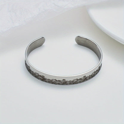 Cuff Bracelet - Pet Memorial for Women - Adjustable C-Shape Open , Sympathy Gift for Loss - product detail view 4