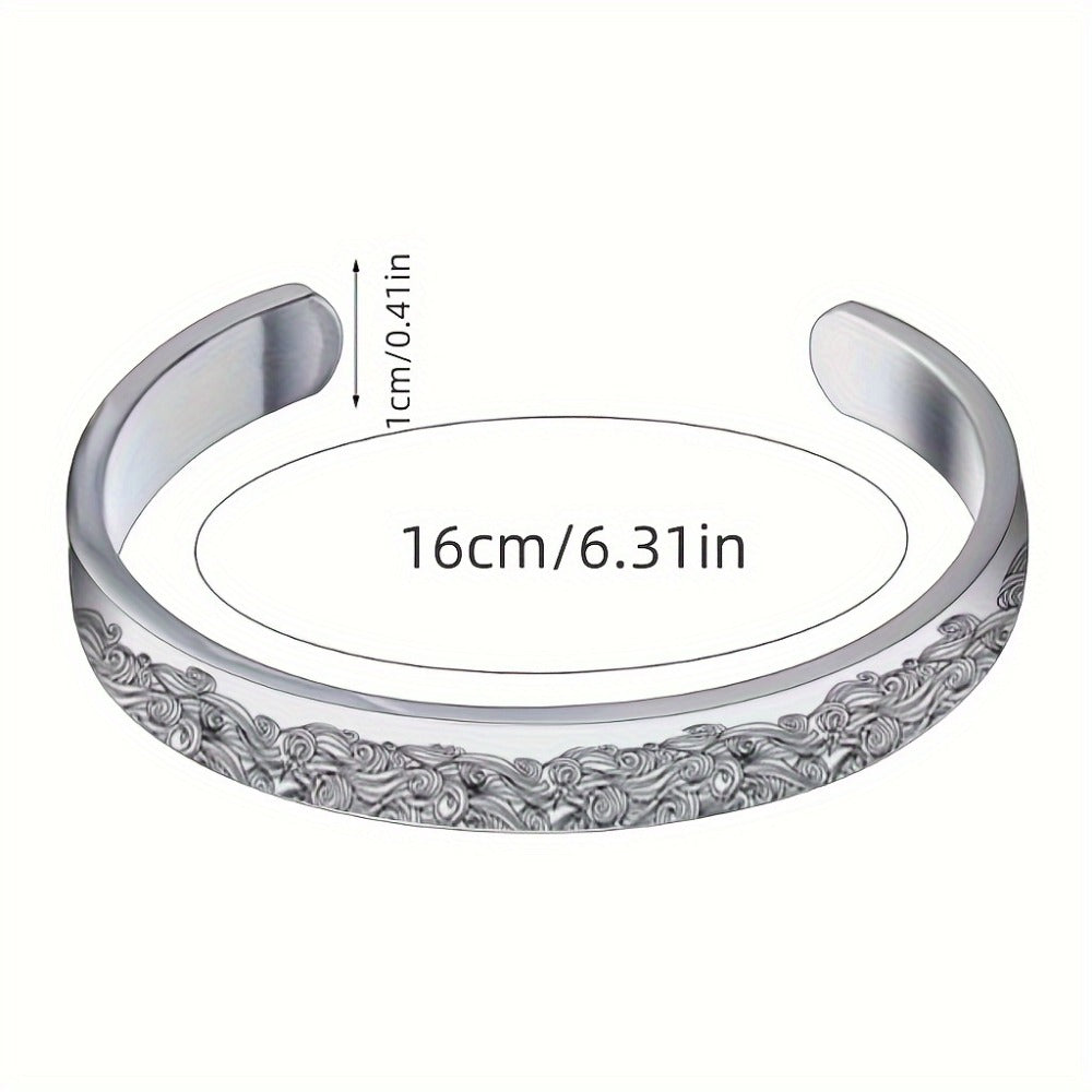Cuff Bracelet - Pet Memorial for Women - Adjustable C-Shape Open , Sympathy Gift for Loss - product detail view 8