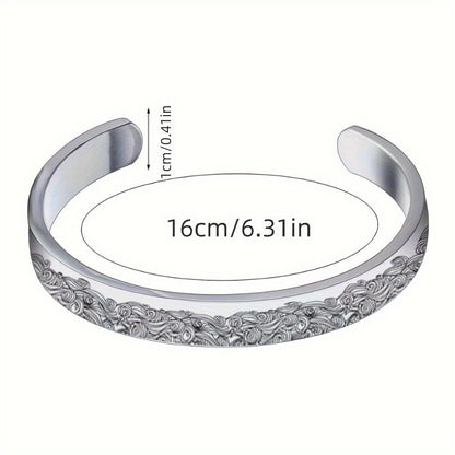 Cuff Bracelet - Pet Memorial for Women - Adjustable C-Shape Open , Sympathy Gift for Loss - product detail view 8