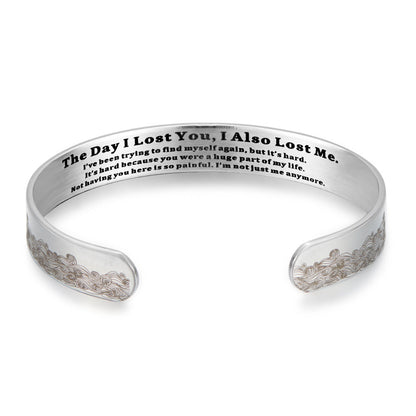 Cuff Bracelet - Pet Memorial for Women - Adjustable C-Shape Open , Sympathy Gift for Loss - product detail view 10