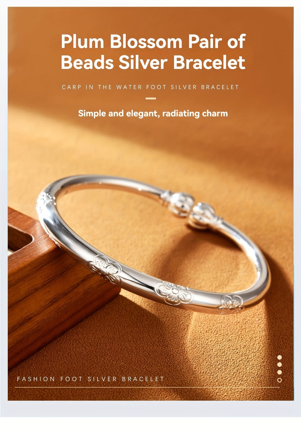 Cuff Bracelet - S999 Sterling Silver for Women Tribal Style Minimalist Bangle, Everyday - product detail view 6