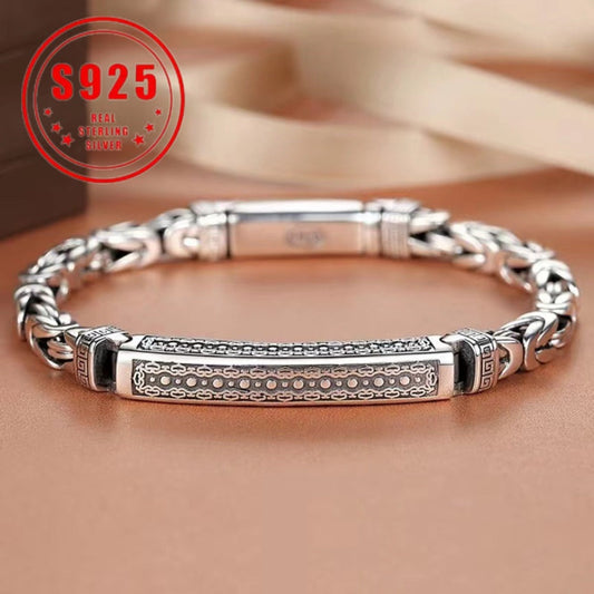 Cuff Bracelet - Sterling Silver for Women 925 Vintage Bohemian Bangle Open Adjustable - product detail view 2