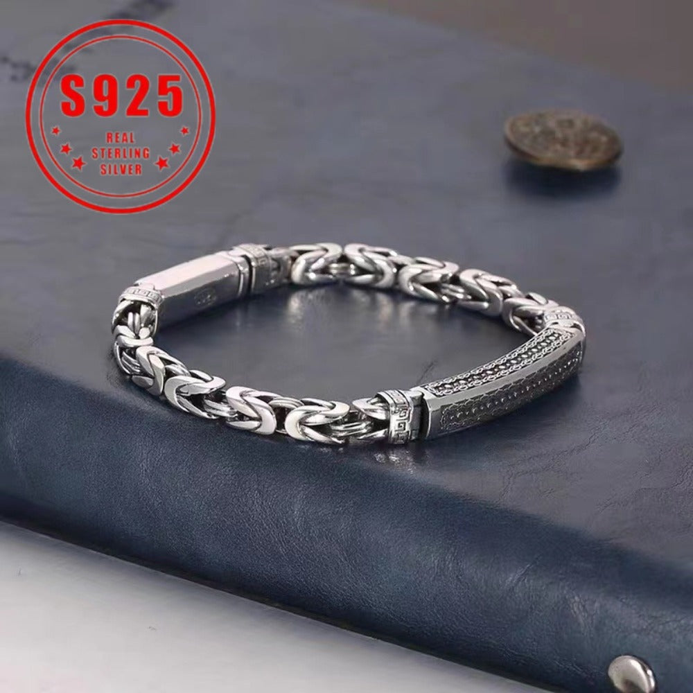 Cuff Bracelet - Sterling Silver for Women 925 Vintage Bohemian Bangle Open Adjustable - product detail view 3