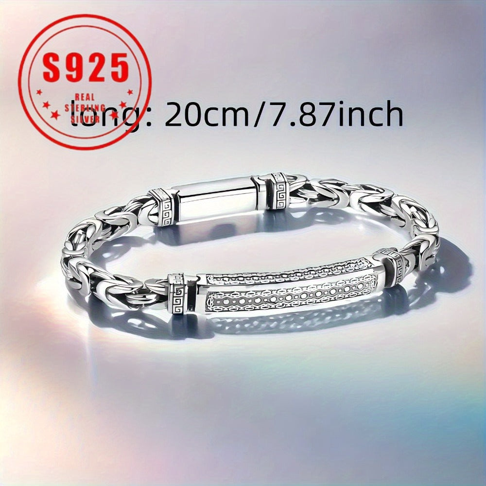 Cuff Bracelet - Sterling Silver for Women 925 Vintage Bohemian Bangle Open Adjustable - product detail view 9