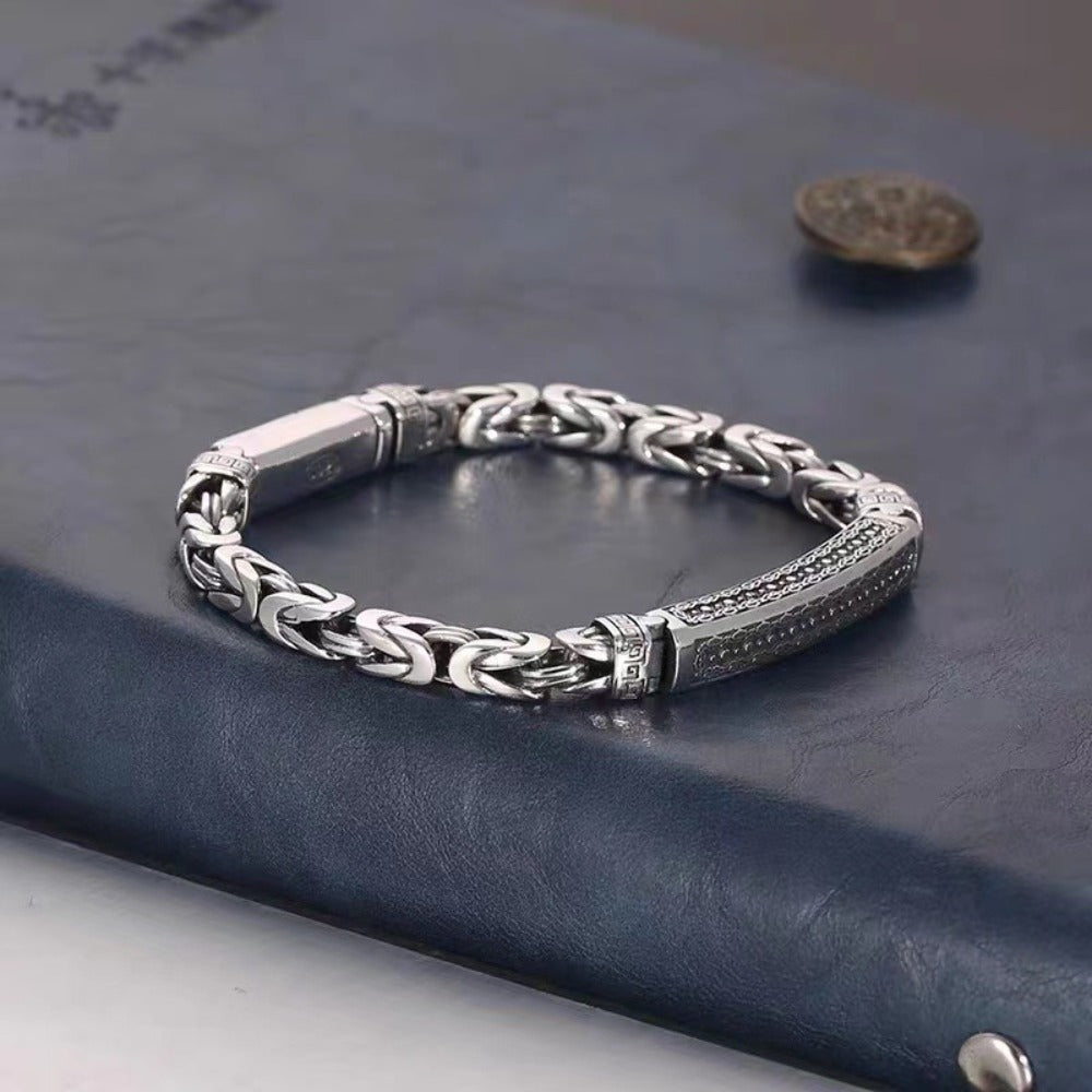 Cuff Bracelet - Sterling Silver for Women 925 Vintage Bohemian Bangle Open Adjustable - product detail view 12