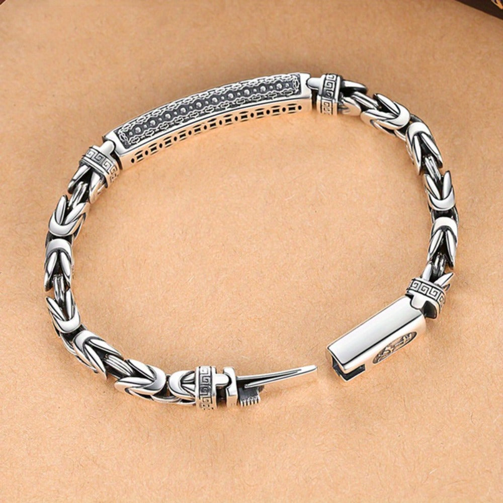 Cuff Bracelet - Sterling Silver for Women 925 Vintage Bohemian Bangle Open Adjustable - product detail view 13