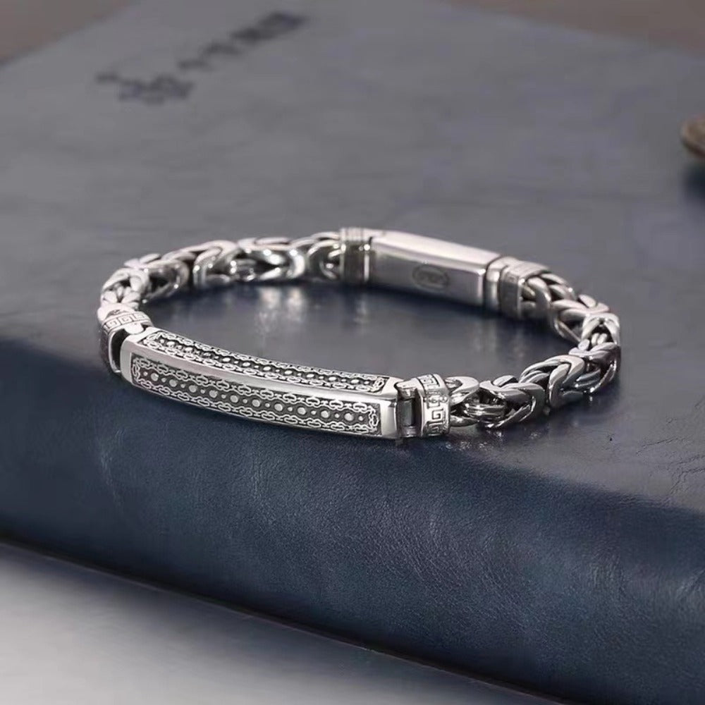 Cuff Bracelet - Sterling Silver for Women 925 Vintage Bohemian Bangle Open Adjustable - product detail view 15