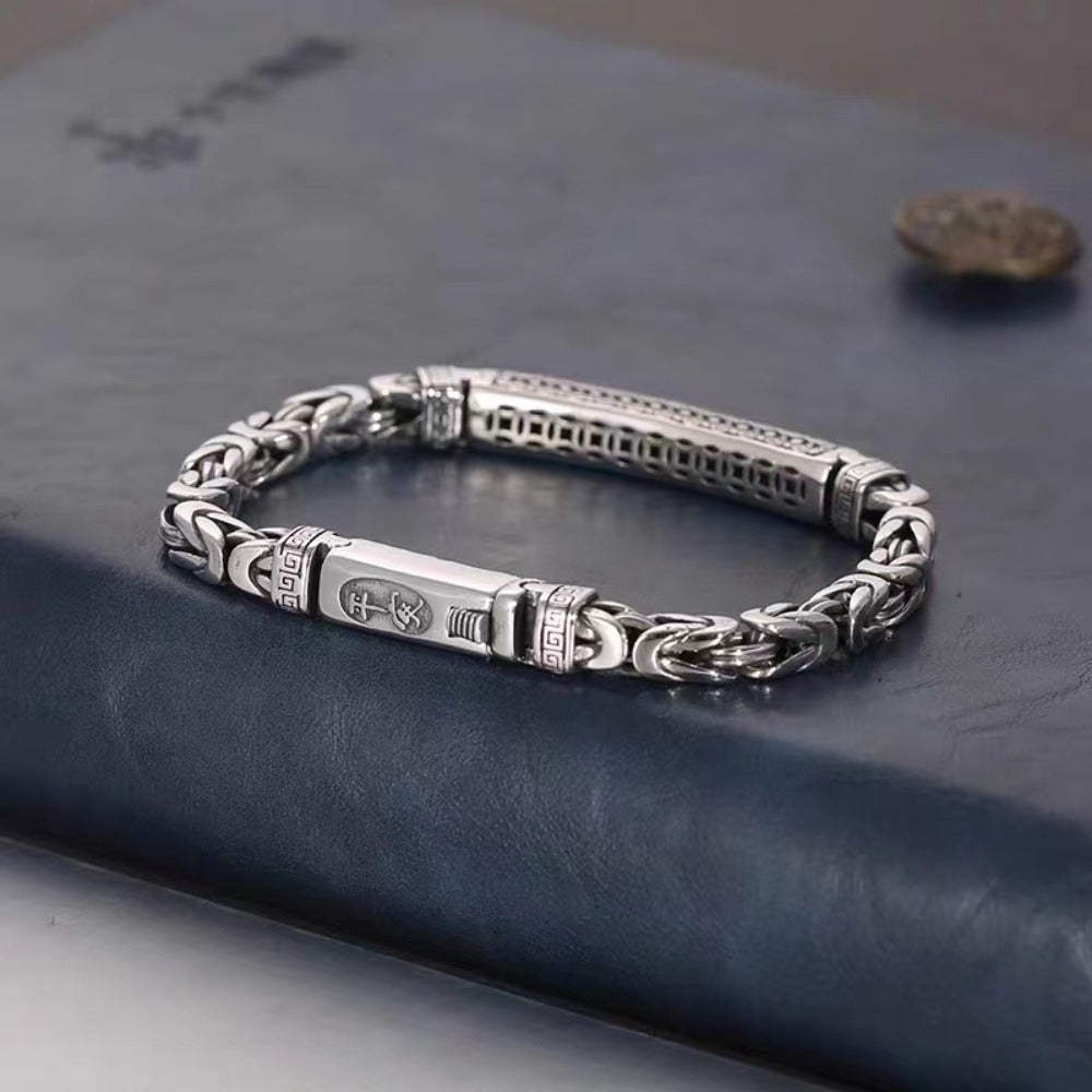 Cuff Bracelet - Sterling Silver for Women 925 Vintage Bohemian Bangle Open Adjustable - product detail view 16