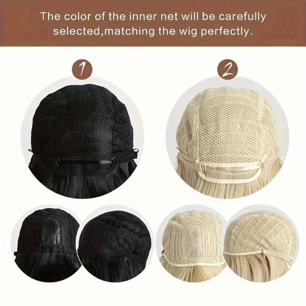 Curly Wig - Brazilian Short 14 Inch No Glue Soft Breathable Synthetic Hair , Naturally - product detail view 6