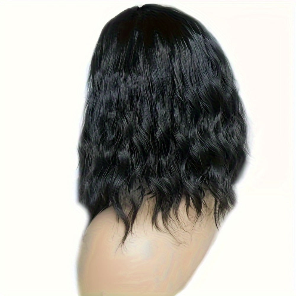 Curly Wig - Brazilian Short 14 Inch No Glue Soft Breathable Synthetic Hair , Naturally - product detail view 11