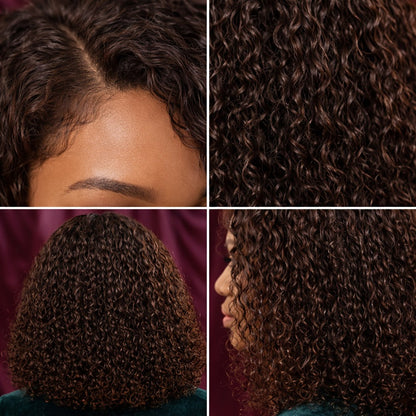 Curly Wig - Deep Wave Glueless for Women - 24" Afro Hair | Pre-Plucked Hairline | Full - product detail view 5