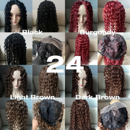 Curly Wig - Deep Wave Glueless for Women - 24" Afro Hair | Pre-Plucked Hairline | Full - product detail view 11