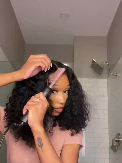Curly Wig - Deep Wave Glueless for Women - 24" Afro Hair | Pre-Plucked Hairline | Full - product detail view 12