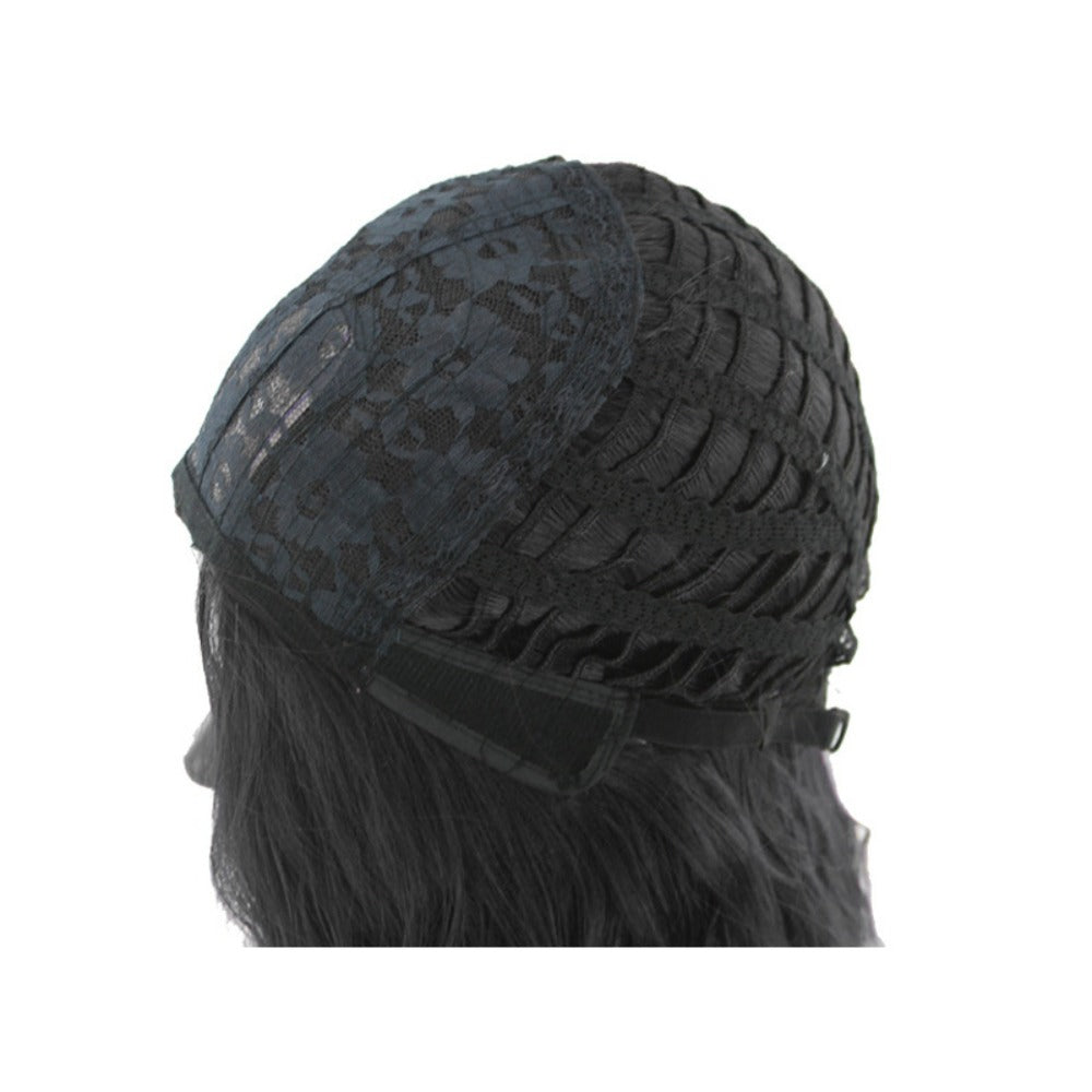 Curly Wig - Long Wavy for Women - Fluffy Big Waves No Bangs Synthetic Hair, Natural - product detail view 5
