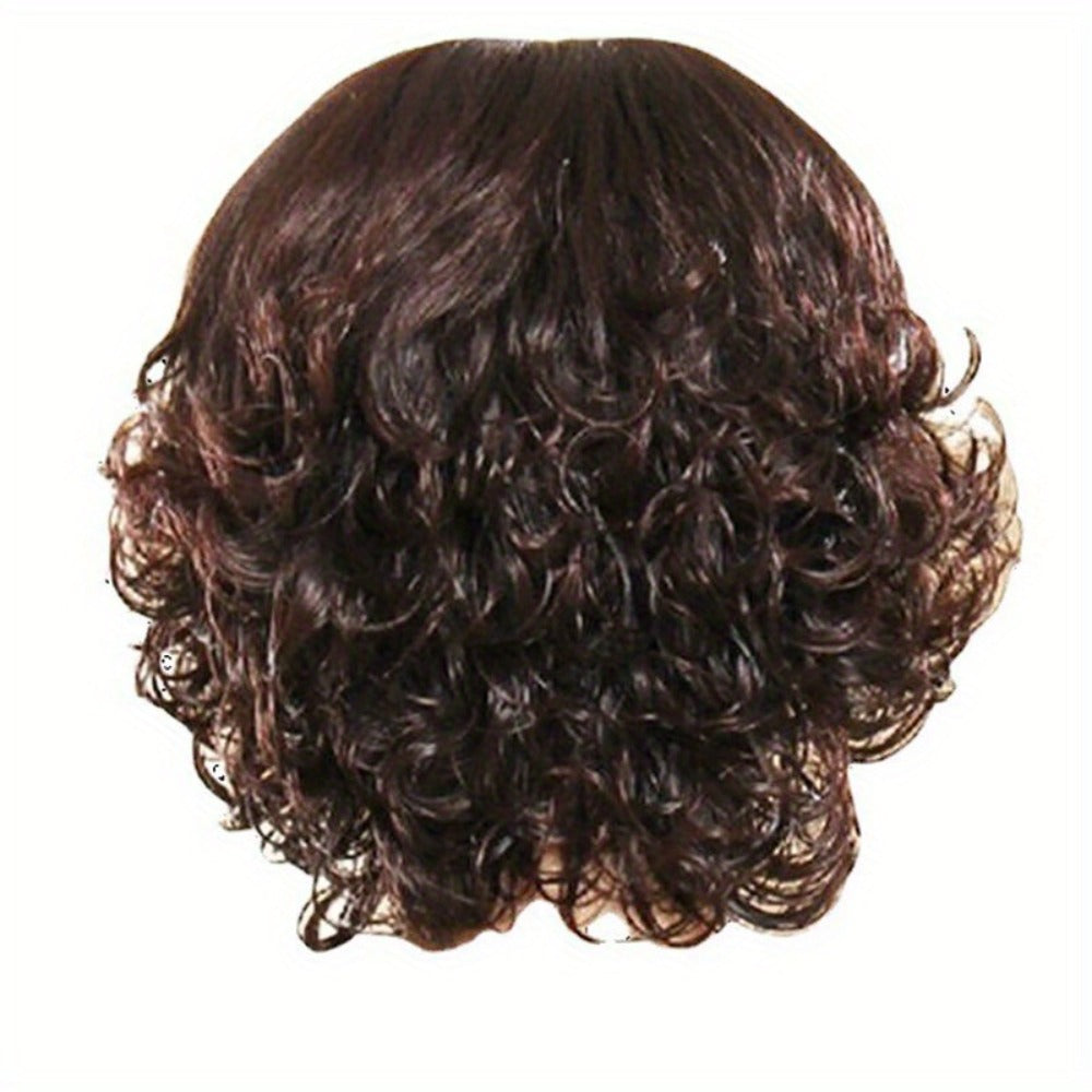 Curly Wig - Short Loose for Women - Full Cover Natural Hairpiece for Middle-Aged & - product detail view 3