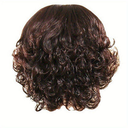 Curly Wig - Short Loose for Women - Full Cover Natural Hairpiece for Middle-Aged & - product detail view 3