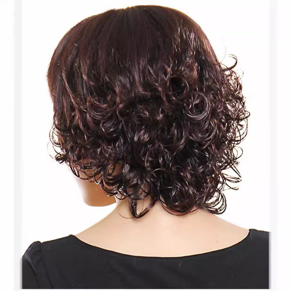 Curly Wig - Short Loose for Women - Full Cover Natural Hairpiece for Middle-Aged & - product detail view 10