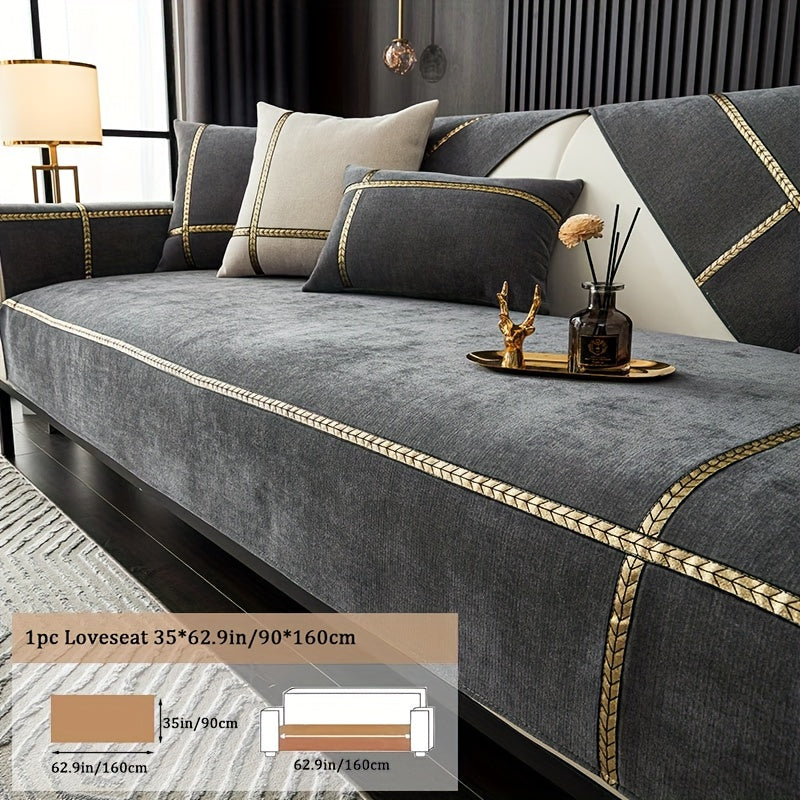 Sofa Cover 350 GSM Chenille Knit Panels for Single Seat, Armrest and 2, 3 or 4-Seater Sofa Sections