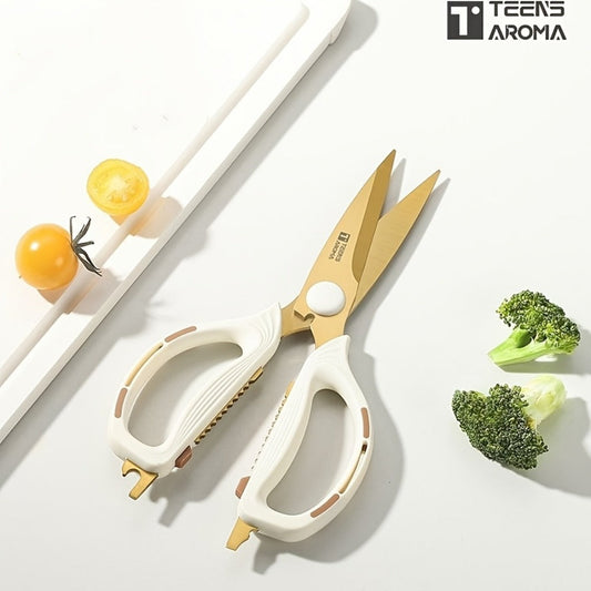 Heavy Duty Kitchen Scissors Multipurpose – Sharp Rust-Proof Stainless Steel Shears for Meat Poultry Vegetables Herbs Fish, Professional Chef Scissors for Home Restaurant Office Outdoor