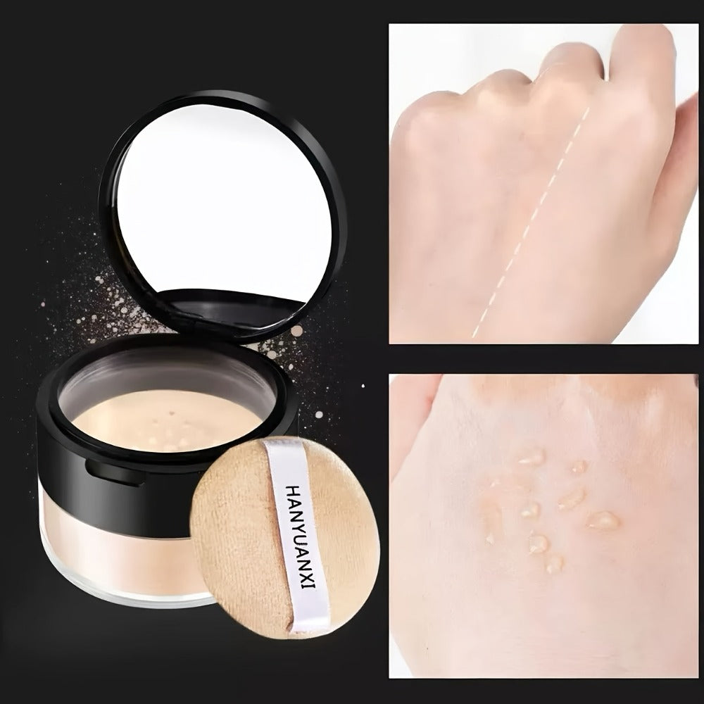 BB Cream Foundation and Setting Powder Set with Brush, Powder Puff and Three Source-Labeled Shades