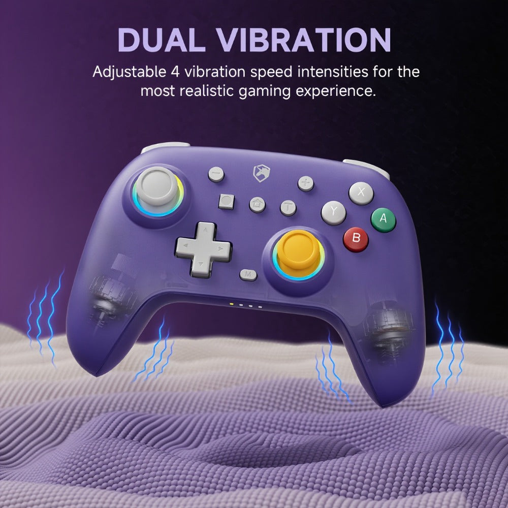 Hall Effect Wireless Controller for Nintendo Switch OLED Switch Lite - No Drift Joystick Turbo 6-Axis Gyro Programmable Works with PC Phone