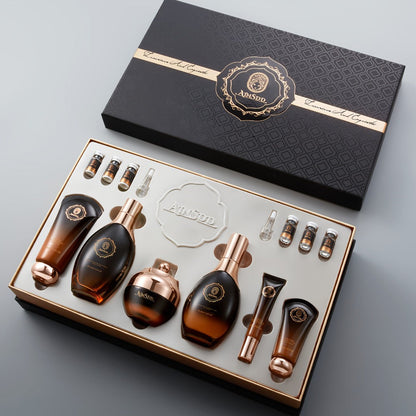 12-Piece Ginseng Seed Peptide Skincare Gift Set with Toner, Essence, Lotion, Cream and Eye-Care Collection