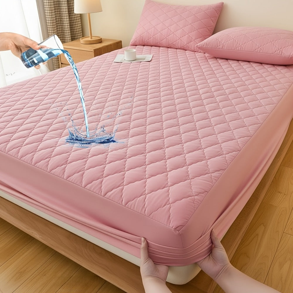 Fitted Mattress Protector with Deep Pocket in Twin, Full, Queen and King Sizes and Multiple Colors