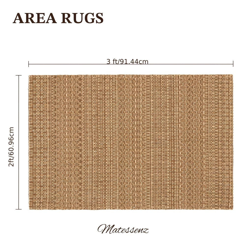 Washable Area Rug Non-Slip Rubber Backed Braided Woven Cotton Kitchen Mat Indoor Entryway Living Room Bedroom Floor Rug Multi-Size