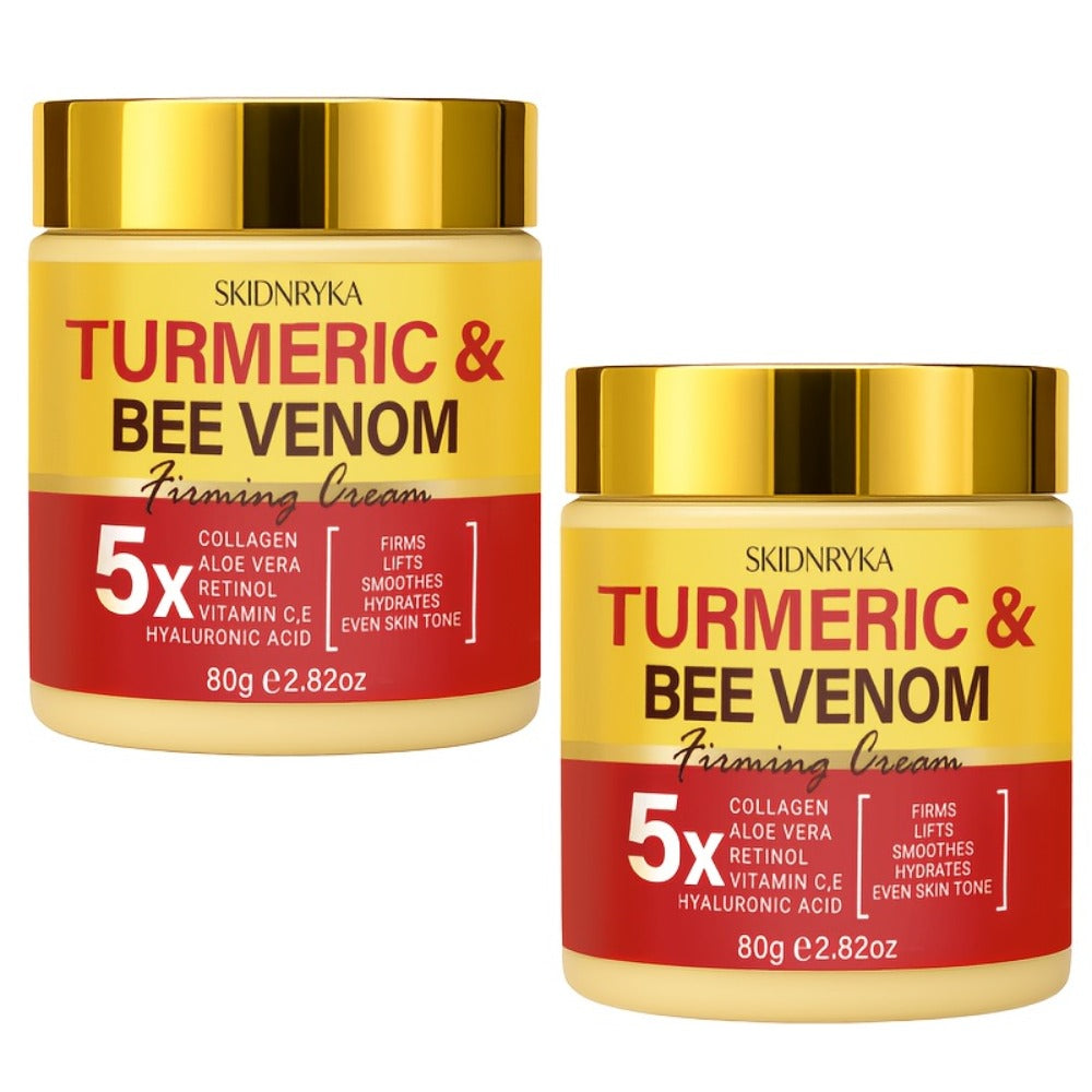 Face Cream Retinol Bee Venom Formula with Turmeric and Collagen in One-Piece or Two-Piece Options
