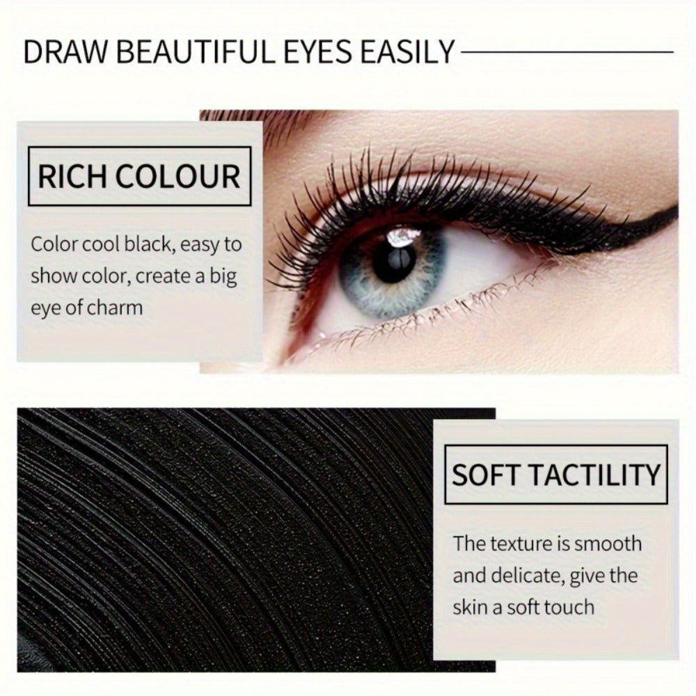 Waterproof Black Eyeliner Pencil Set 3pcs – Long-Lasting Smudge-Proof Matte Eye Liner Precise Single Tip Gentle Formula for Sensitive Eyes All Day Wear Women Gift
