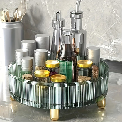 360° Rotating Makeup Organizer Large Capacity Spinning Cosmetic Storage Tower for Vanity Bathroom Kitchen Countertop Perfume Lipstick Skincare Holder